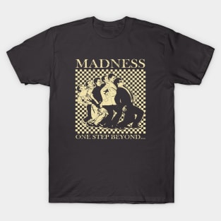 Madness - Retro Checkerboard Cream T-Shirt